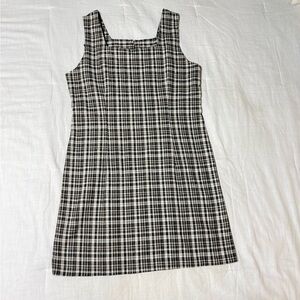 Tracy Evans Vintage Black and White Plaid Mini Dress
